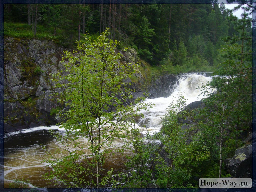 Водопад Кивач в республике Карелия
